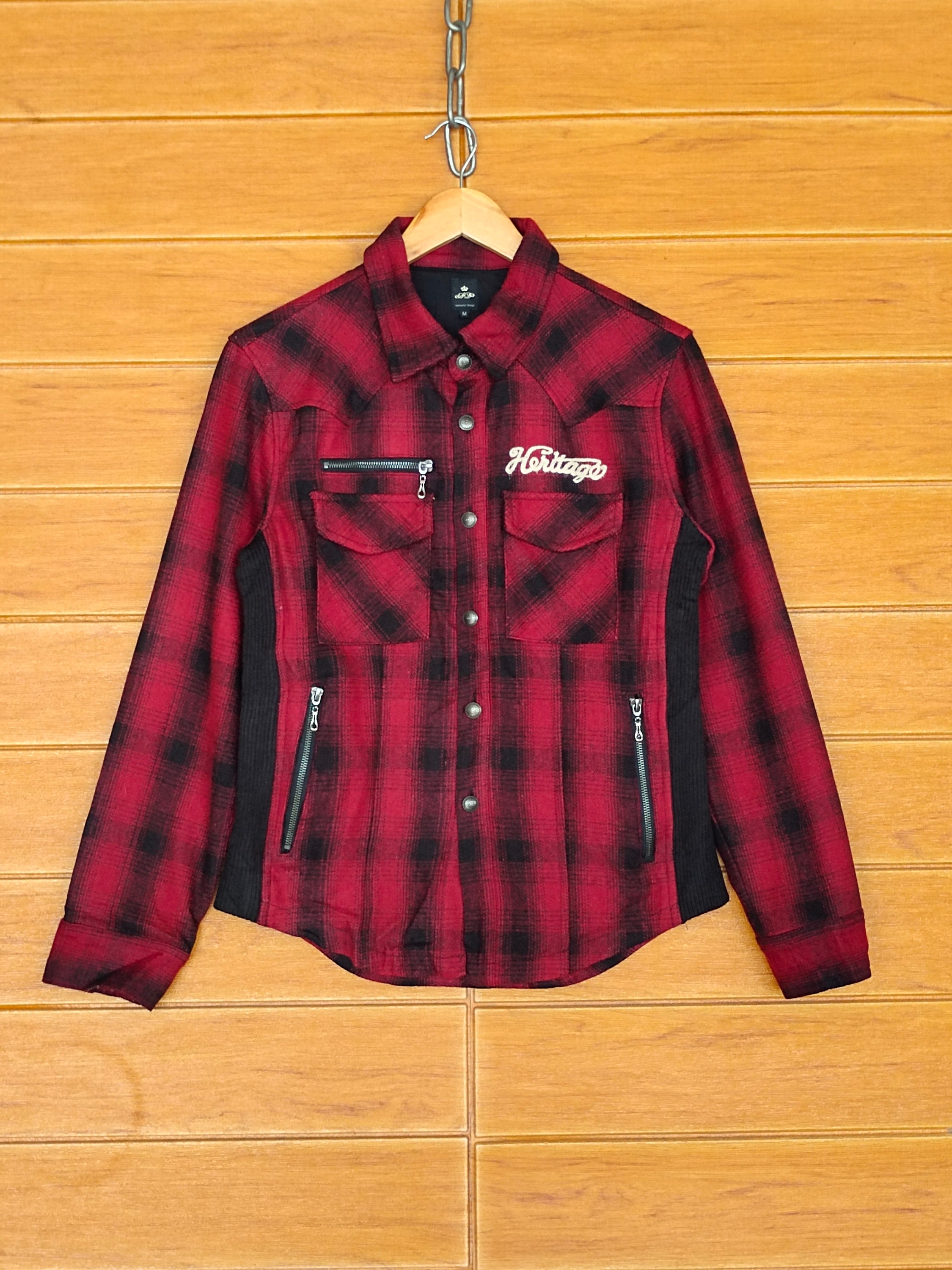 Vintage Japanese Brand SEMANTIC DESIGN Checkered Button Jacket