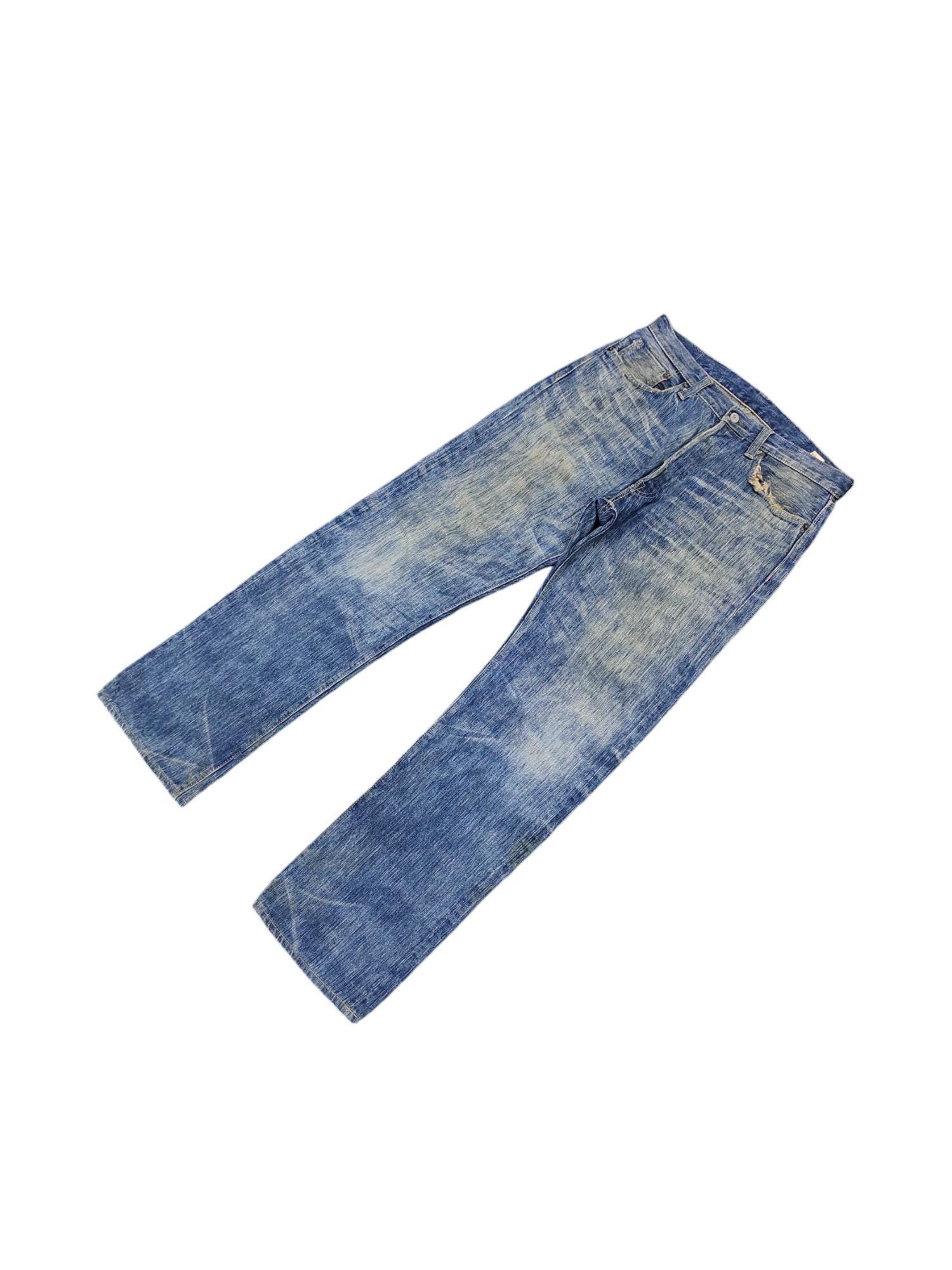 Vintage Sugarcane Selvedge Jeans W34 L32: Distressed Denim, Made