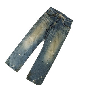 Vintage Edwin 505X Loose Fit Jeans: Painted Selvedge Denim (w32x29