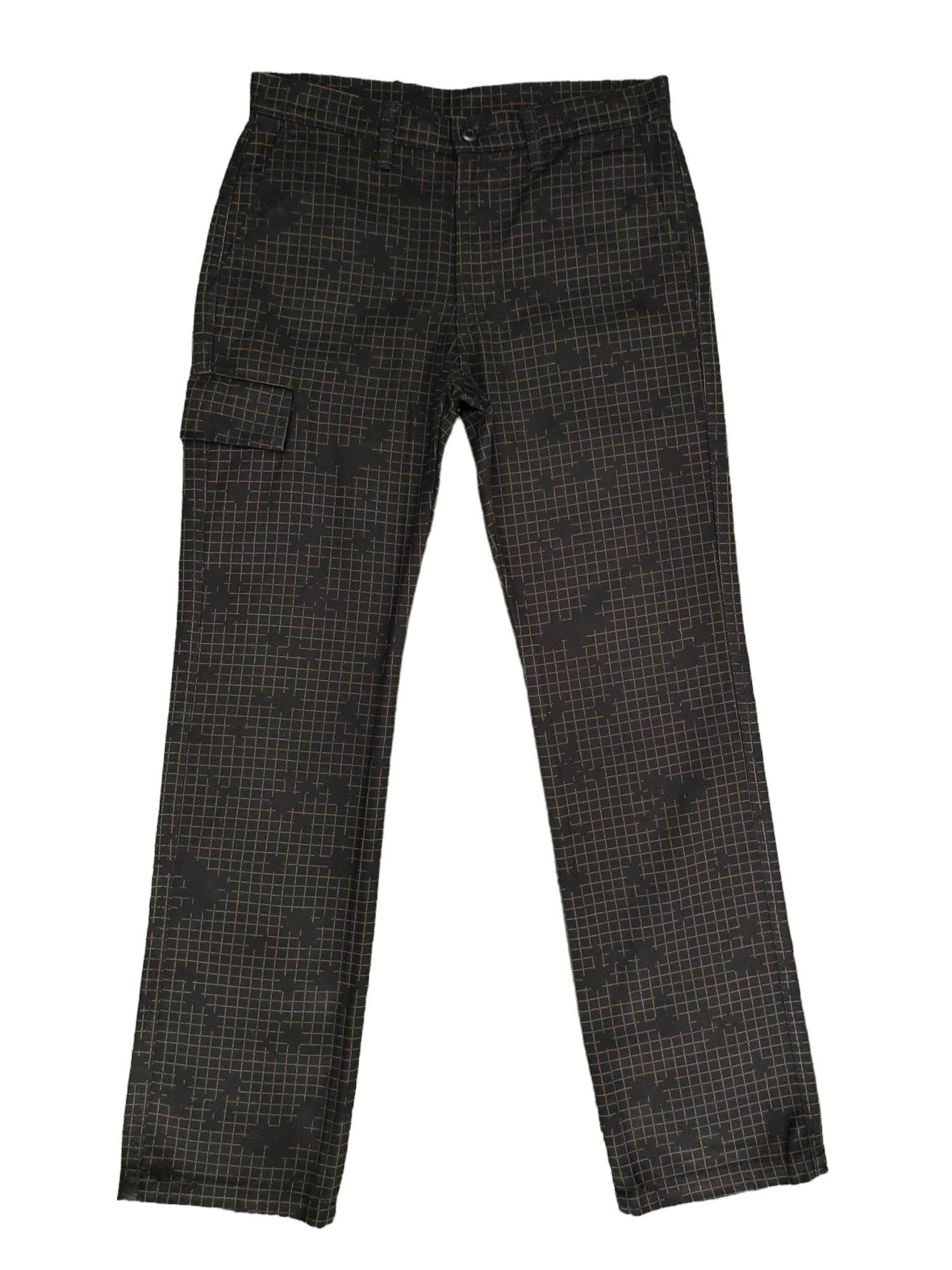 W30x29.5 Vintage PPFM Small Checkered Cargo Pants Vintage