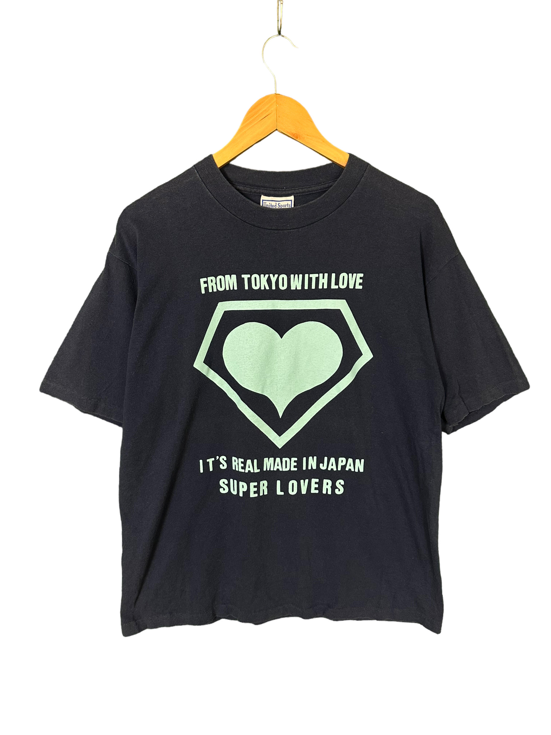 Vintage 90s Superlovers Big Logo T-shirt / Lover Rock / From Japan