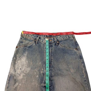 Vintage 90s Wrangler Selvedge Distress Wide Leg Denim Jeans, Kapital Undercover, Waist 30 image 7