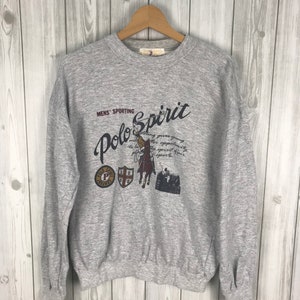 Rare Vintage BEVERLY HILLS POLO Club Big Pony Sweatshirt Small size