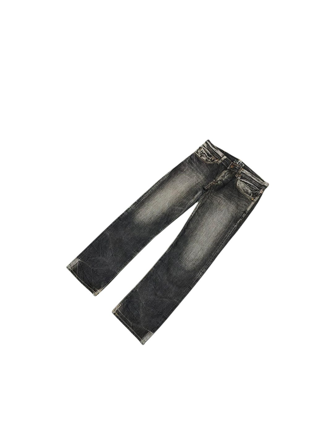Buy Vintage 90s Edwin 503 Jeans, Clawmark Faded Black Denim, Waist 