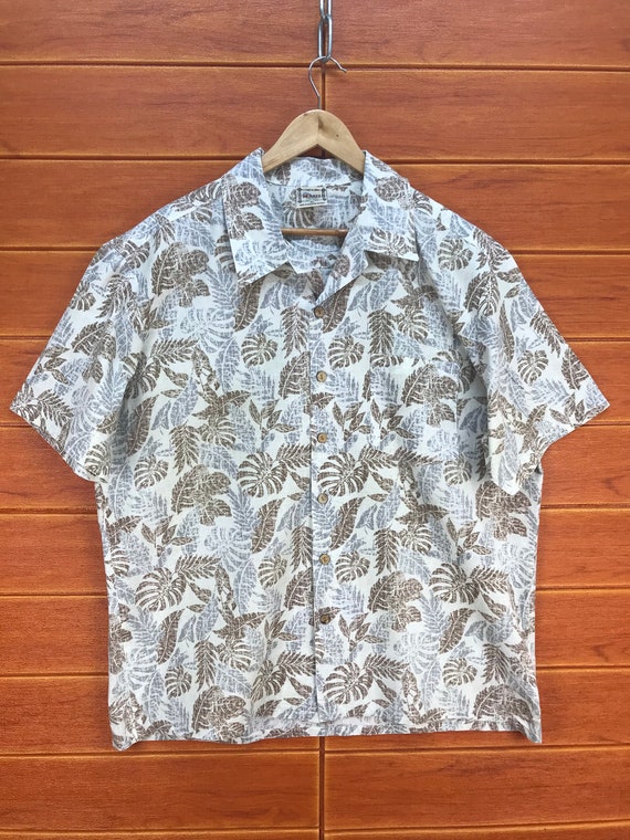 Vintage Maui Trading Company Leafs Hawaiian Shirt… - image 1