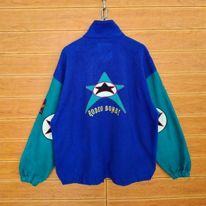 Vintage 90s GOLDWIN &quot;Rodeo Bomb&quot; Ski Color Block Sweater / Goldwin Fleece Sweater / Winter Jacket / Ski Jacket / Size L