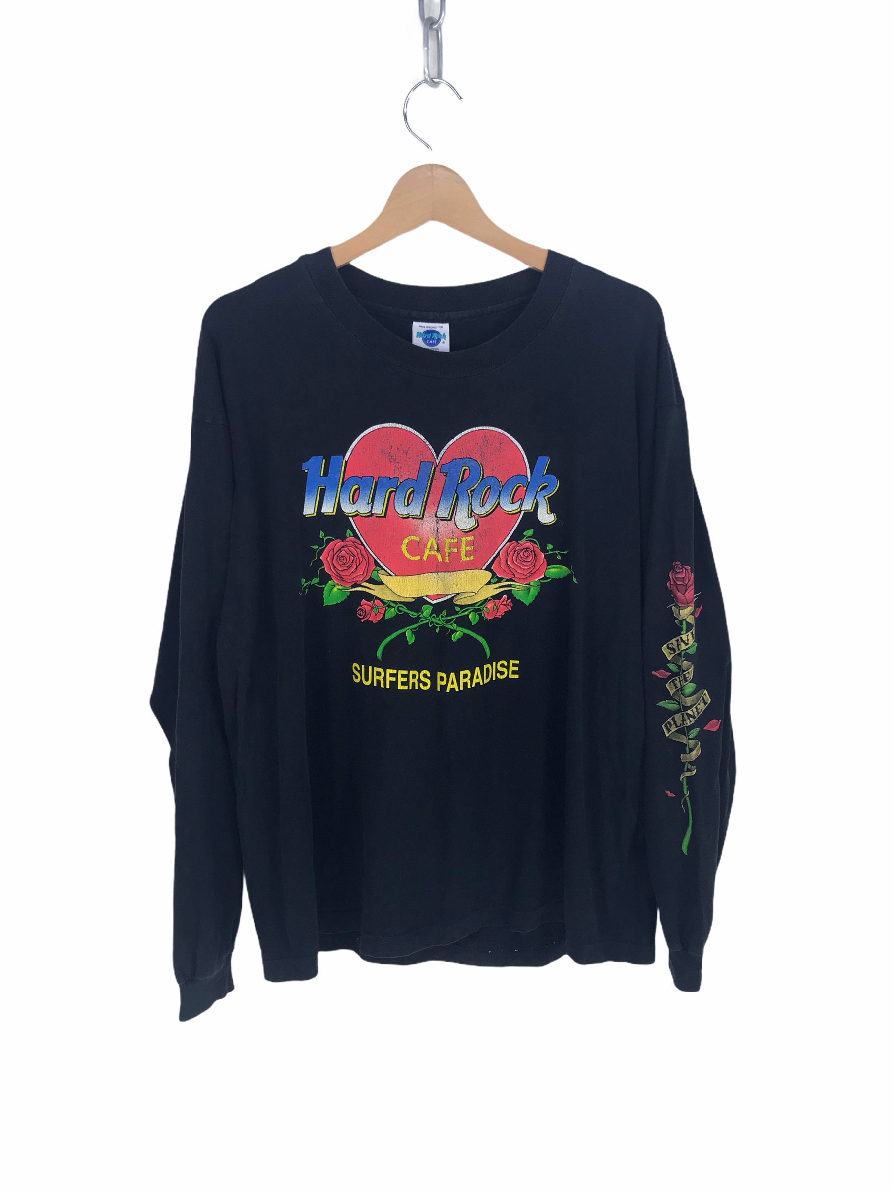 今年の新作から定番まで！ Vintage 90s HARD ROCK CAFE Surfers Paradise Long Sleeve T トップス