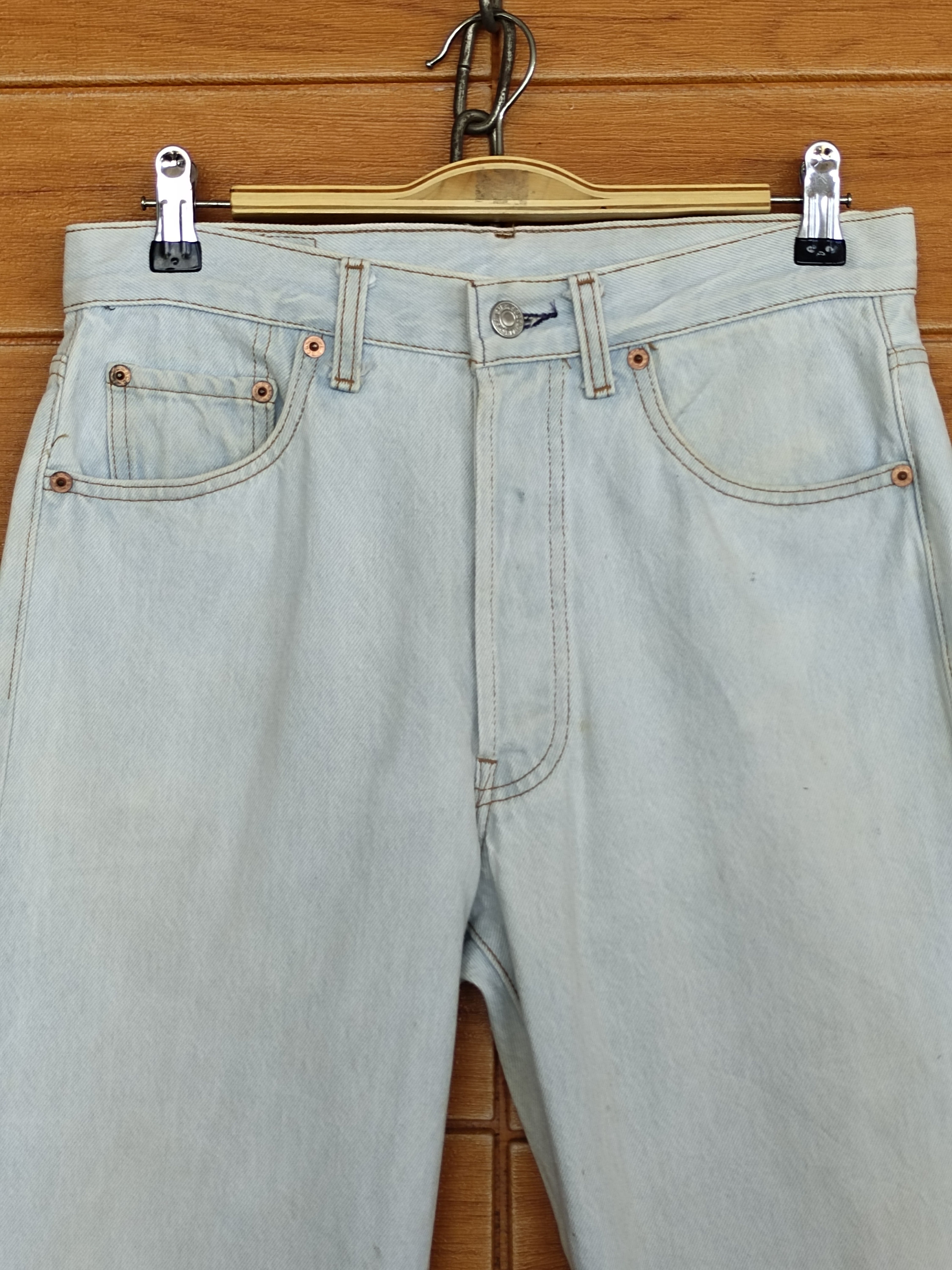 W30x29 Vintage 90s Levi's 501xx Made in Usa Light Wash Denim
