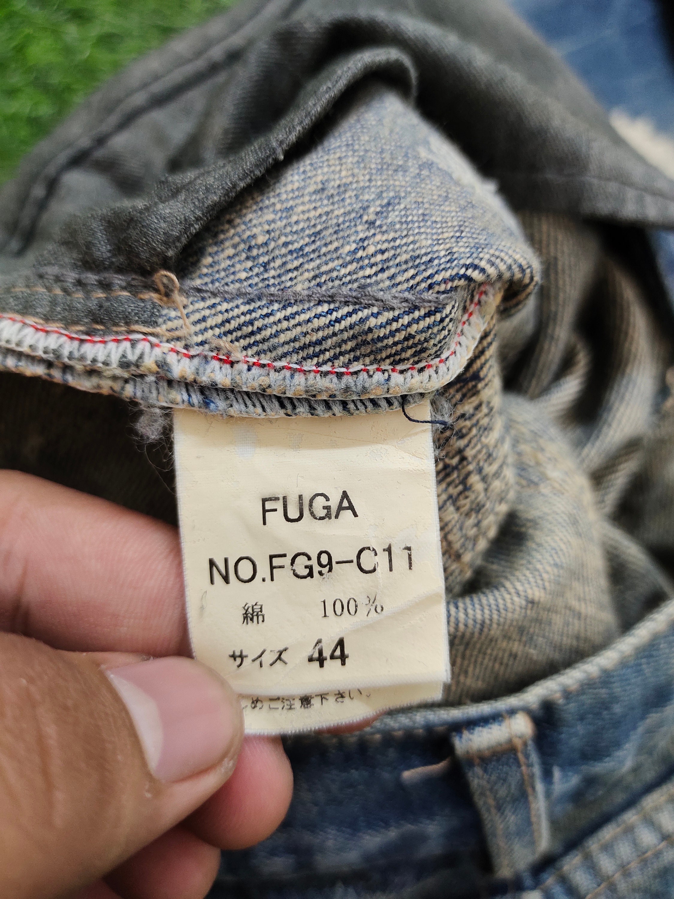 W31x32.5 Flare Jeans Fuga Boro Sew Distress Faded Denim W31x32.5 Flare Jeans Fuga Boro Sew Distress Faded Denim