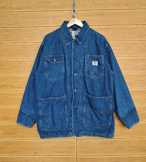 Vintage MAC HOPE Denim Chore Jacket: Blanket Lined Worker Jacket