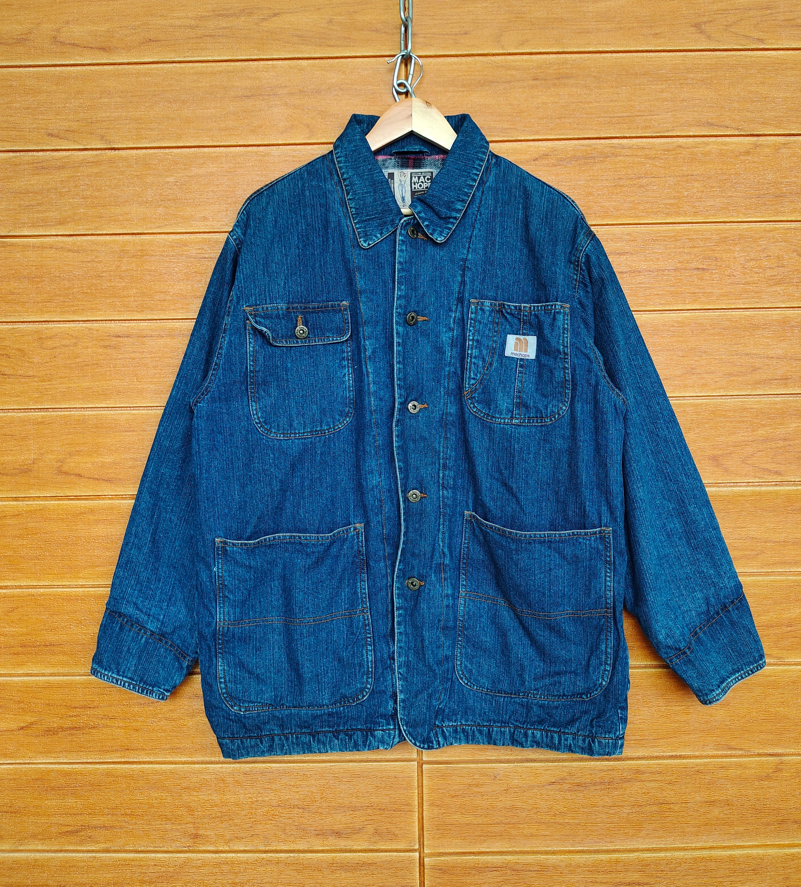 90s mac hope デニム地 長袖シャツ Lサイズ