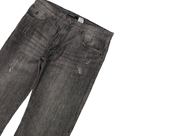 Rocawear バギージーンズ W36：ヴィンテージ Y2K ダメージ加工 ワイド 