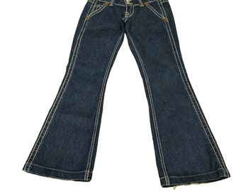 True Religion Flare Jeans: Big Stitch Denim, Low Rise Y2K (waist