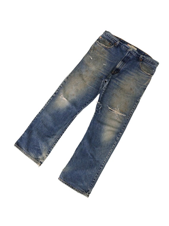 Vintage Levis 517 Boot Cut Distress Faded Denim Jeans Flare Y2k  