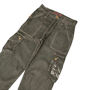 W34x33 Vintage 1990s Hobo Jeans Baggy Fit Cargo Denim Pants Wide Leg Jnco Southpole Ecko Streetwear Hip Hop Skateboard Waist 34