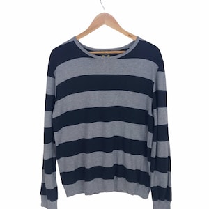 Vintage A.P.C. Striped Crewneck Sweatshirt - Made In France