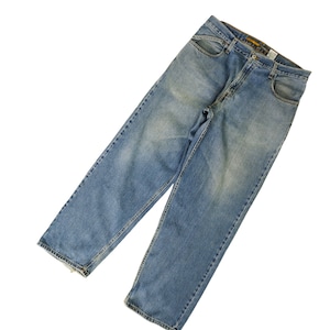W34x32.5 Vintage Y2k Levis Silver Tab Baggy Denim Pants Wide Jnco Southpole Pelle Pelle Fubu Style Hip Hop Streetwear Skateboard Waist 34