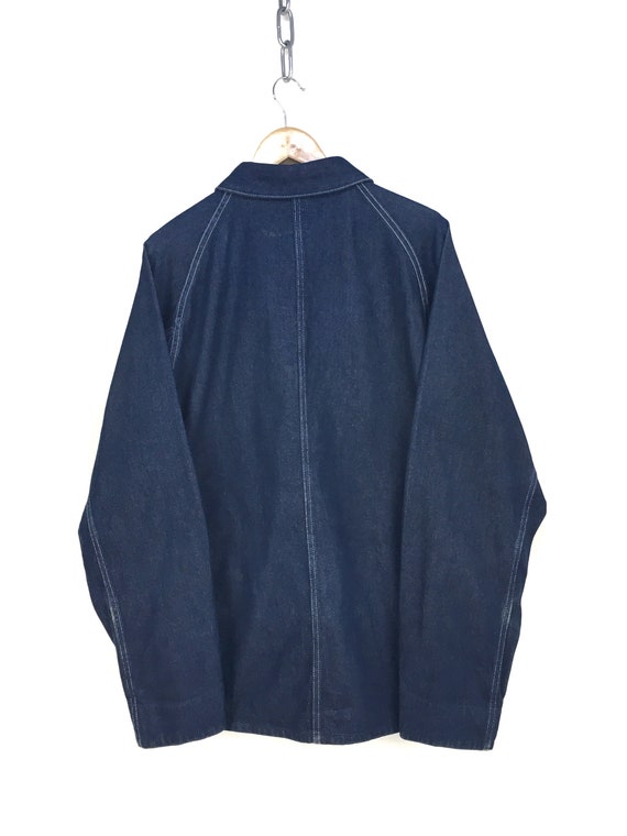 Vintage JACK O' LANTERN Indigo Chore Denim Jacket… - image 9