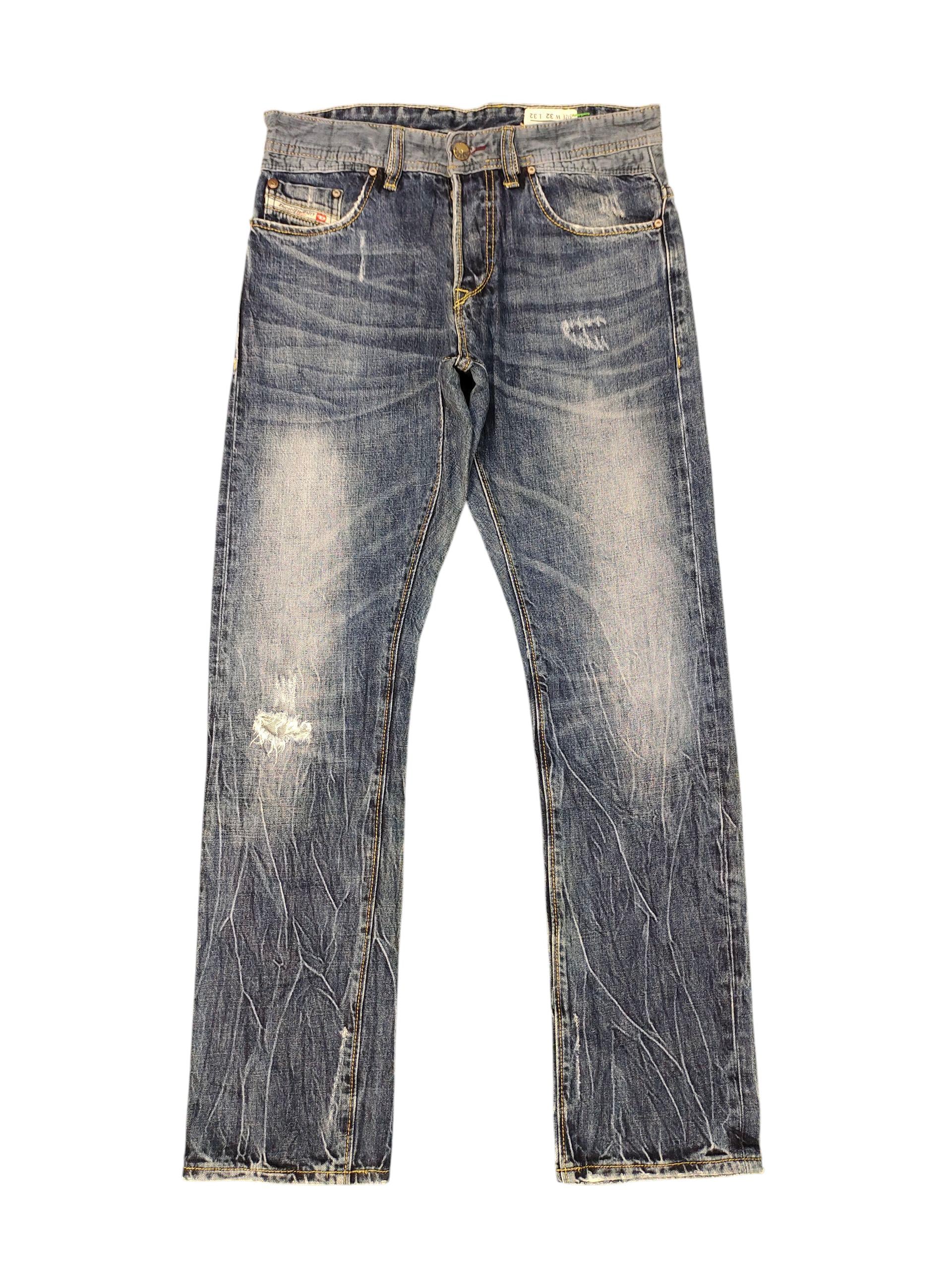 パンツ hard faded clawmark denim Vintage Diesel Faded Denim Jeans: Y2K Clawmark Distress, Made in