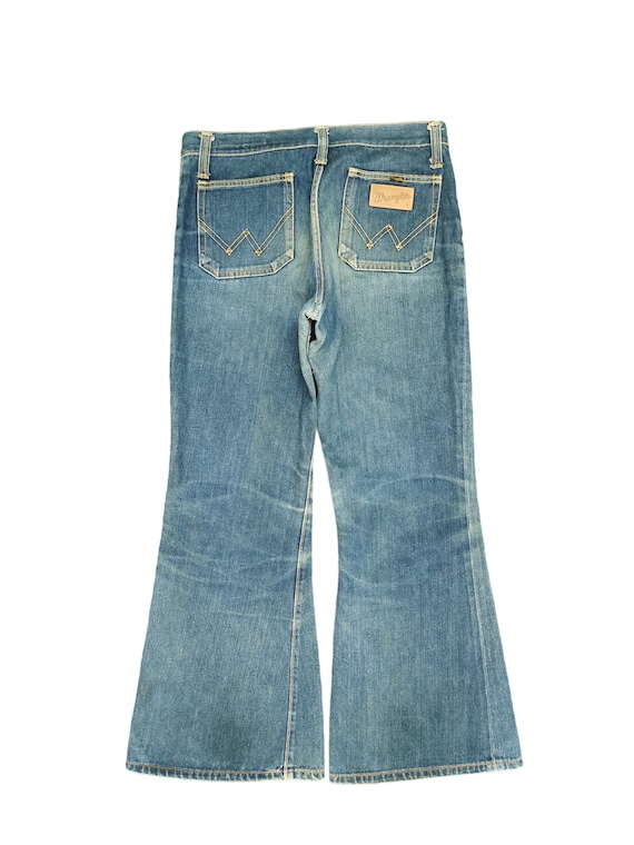 W30x26.5 Flare Jeans 80s 90s Wrangler Denim Boot Cut Bell Bottom 