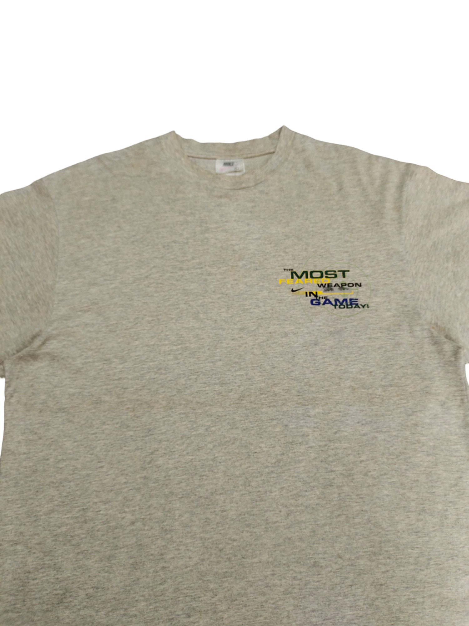 Nike Ronaldo 9 Tシャツ グレー Vintage 90s Nike Striker Ronaldo #9 Brazilian Former
