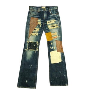 Vintage Bond & Peace Japan Leather Patch Distress Denim Jeans | Kapital Undercover | Waist 31