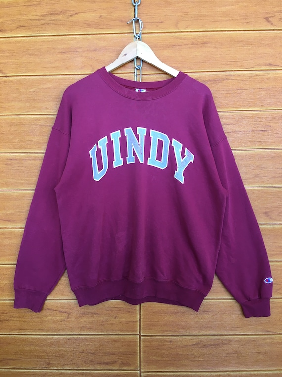 de sneeuw Joseph Banks decaan Vintage jaren 90 Champion Uindy University Sweatshirt / Rode - Etsy België