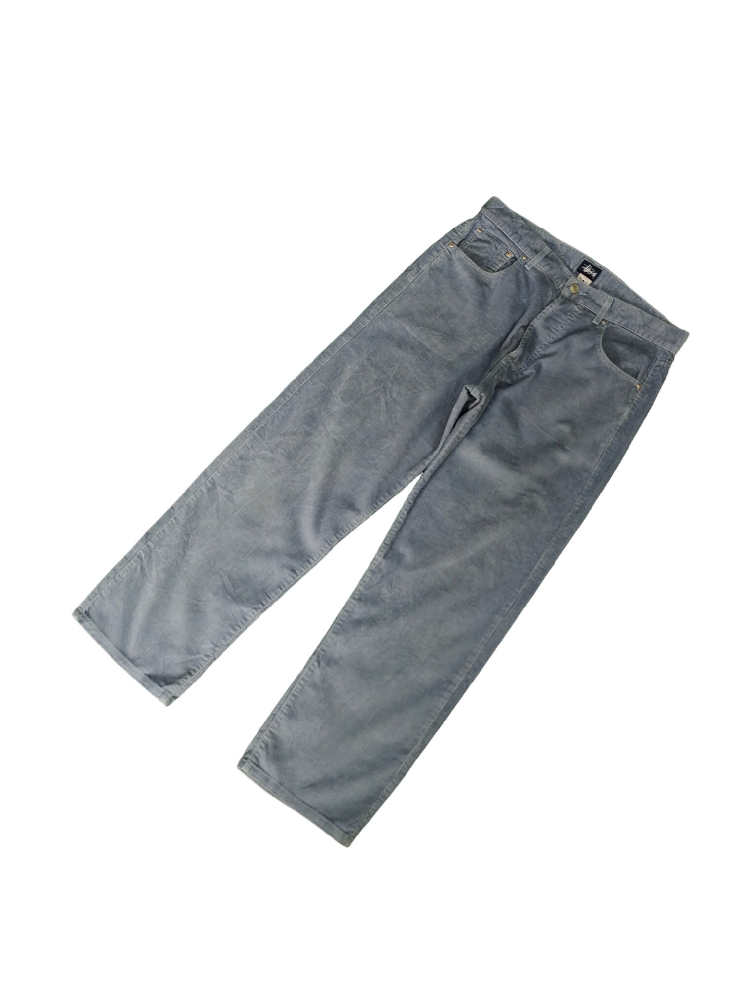 W34x29.5 Vintage 1990s Stussy Corduroy Baggy Denim Pants