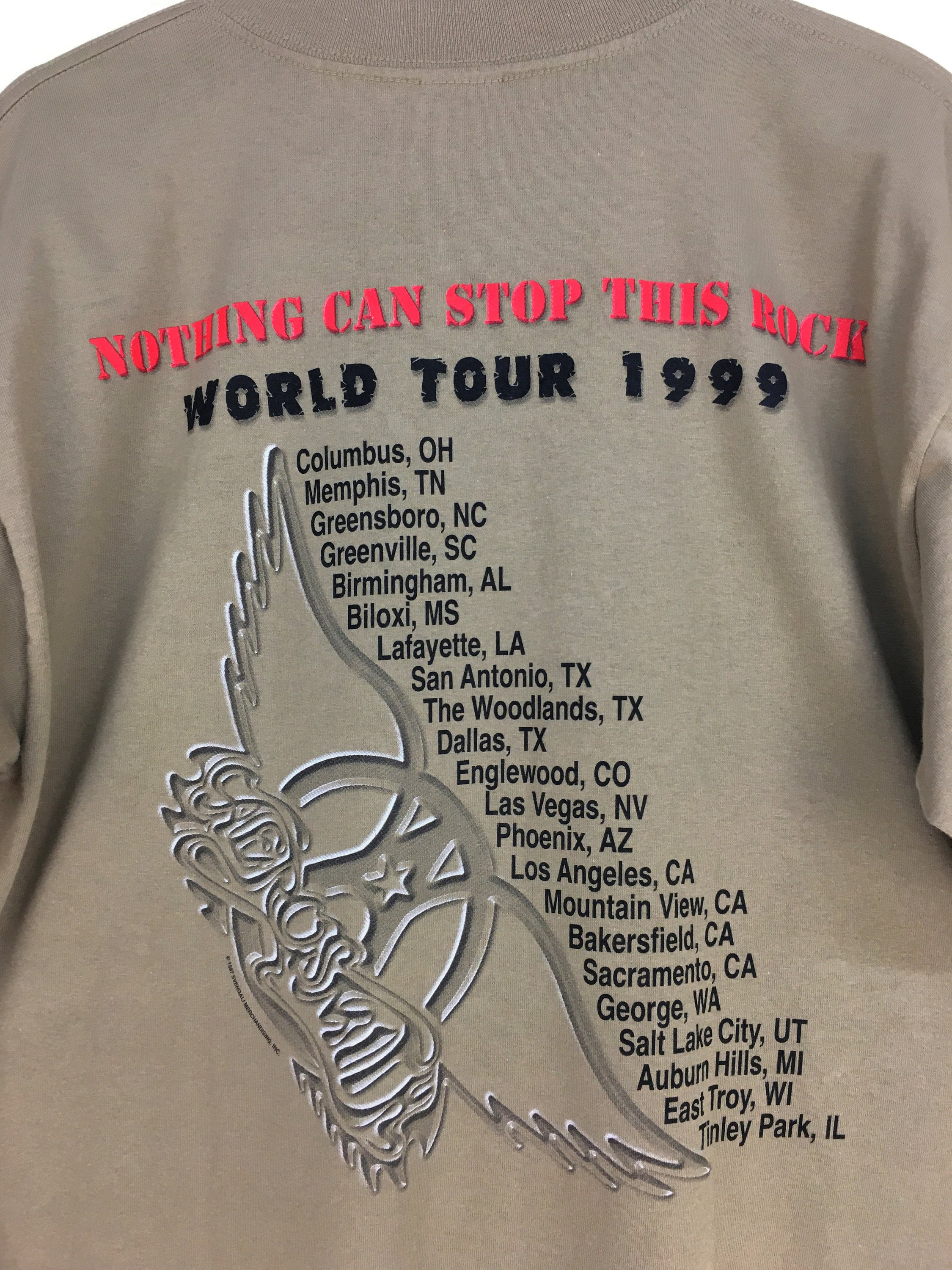 ヴィンテージ 90 年代 AEROSMITH ワールド ツアー 1999 バンド T