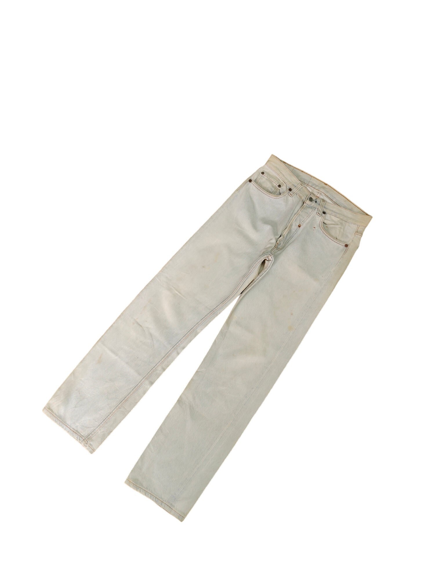 W29x29.5 Vintage 80s Levis 501 Light Dirty Wash Denim Jeans W29x29.5 Vintage 80s Levis 501 Light Dirty Wash Denim Jeans