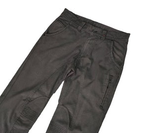W31x30.5 Vintage Joseph homme Waxed Cotton Biker Pants Waist 31