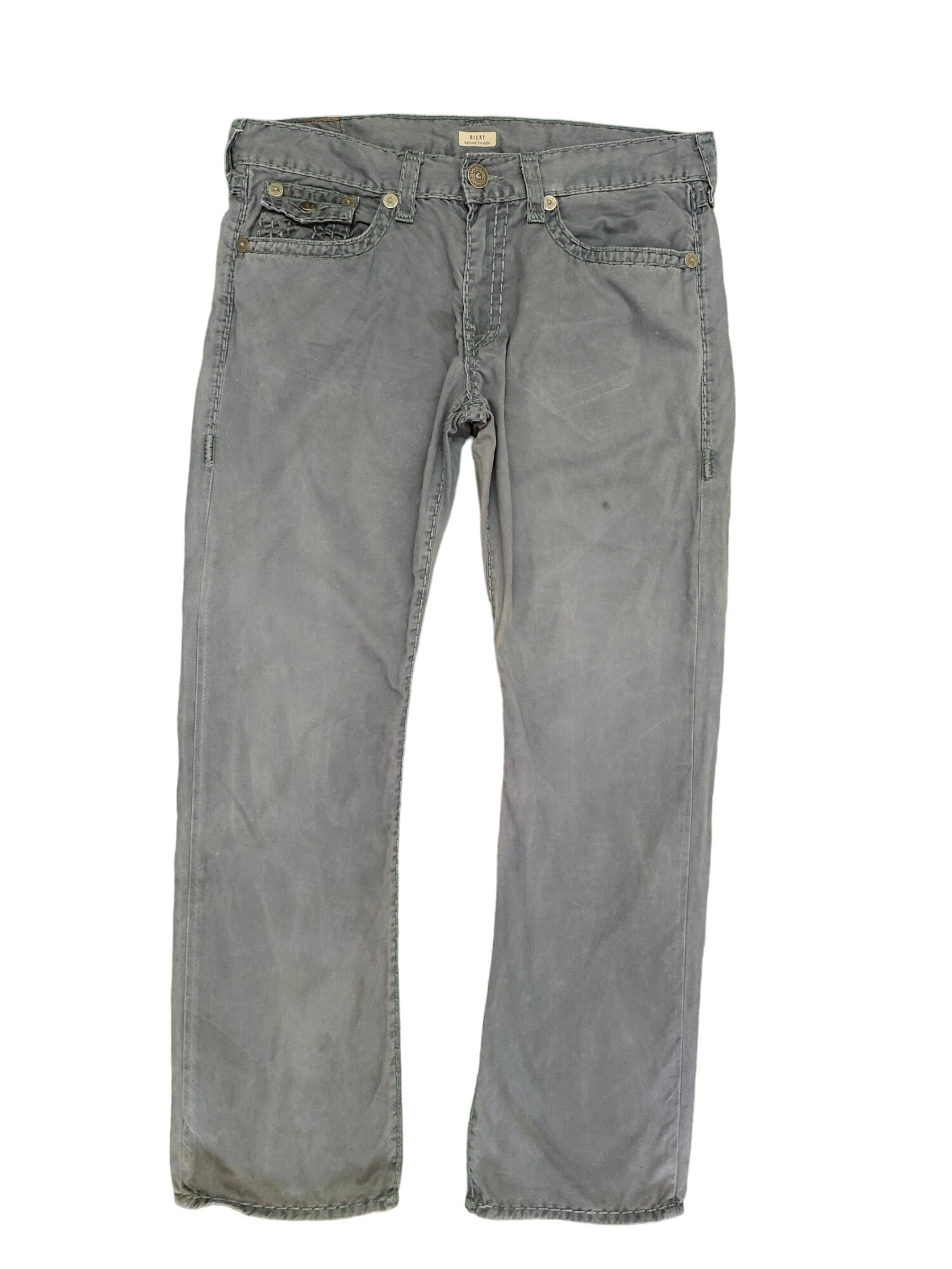 Vintage True Religion Ricky Relaxed Straight Jeans - W36, Made in 