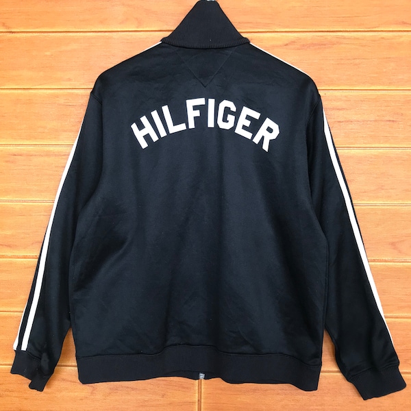 Vintage Tommy Jeans Tommy Hilfiger rits trui/Tommy Hilfiger/track top/maat L