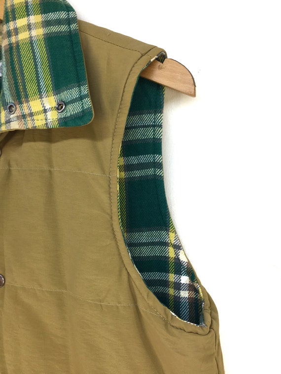 Vintage DENIME Checkered Blanket Vest / Medium si… - image 5