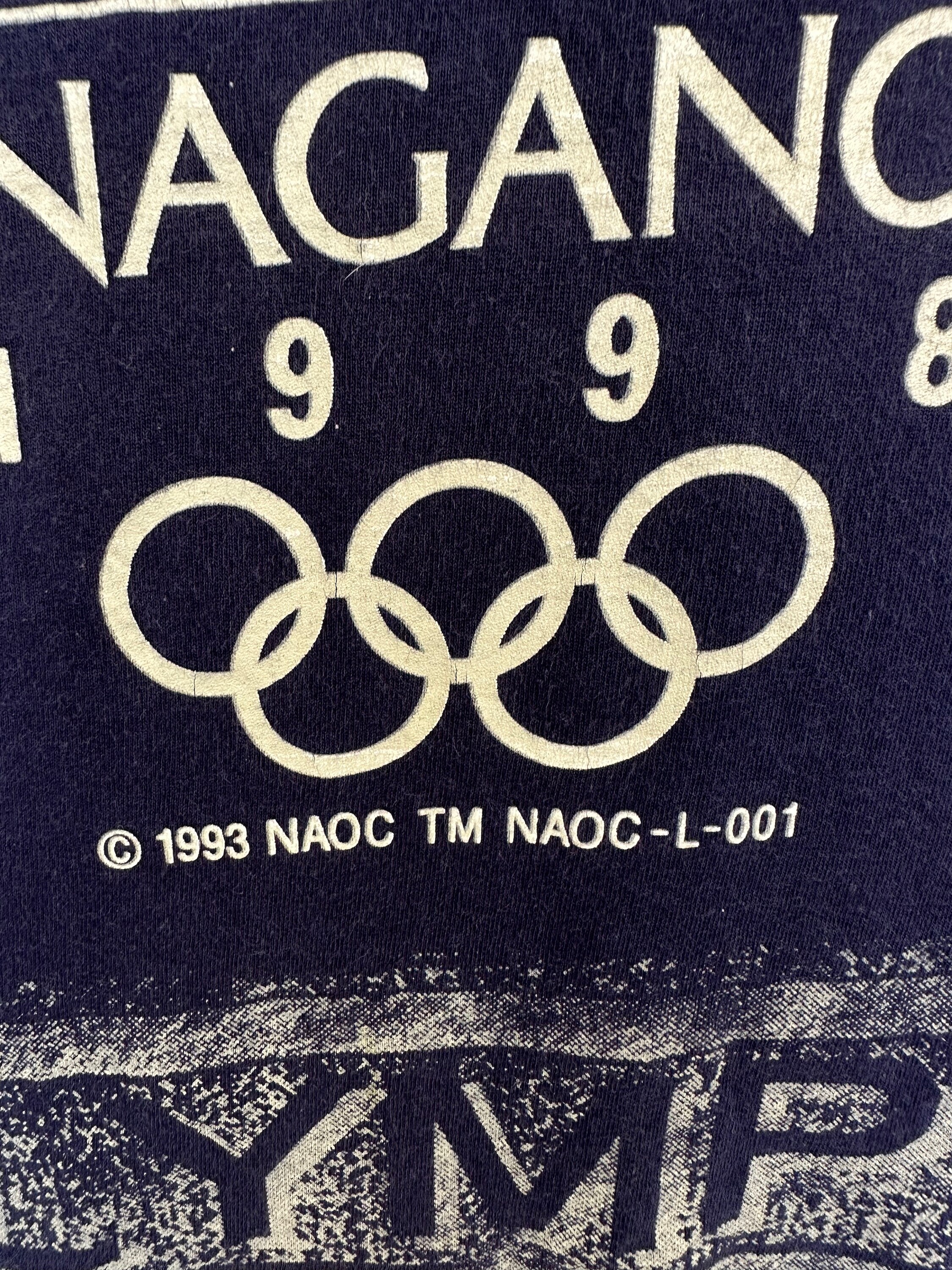 Vintage 90s Mizuno Olympic Games Nagano 1998 AOP Promo T-shirt