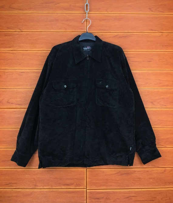 Vintage KANGOL Coudoral Black Worker Jacket Large Size Etsy Finland