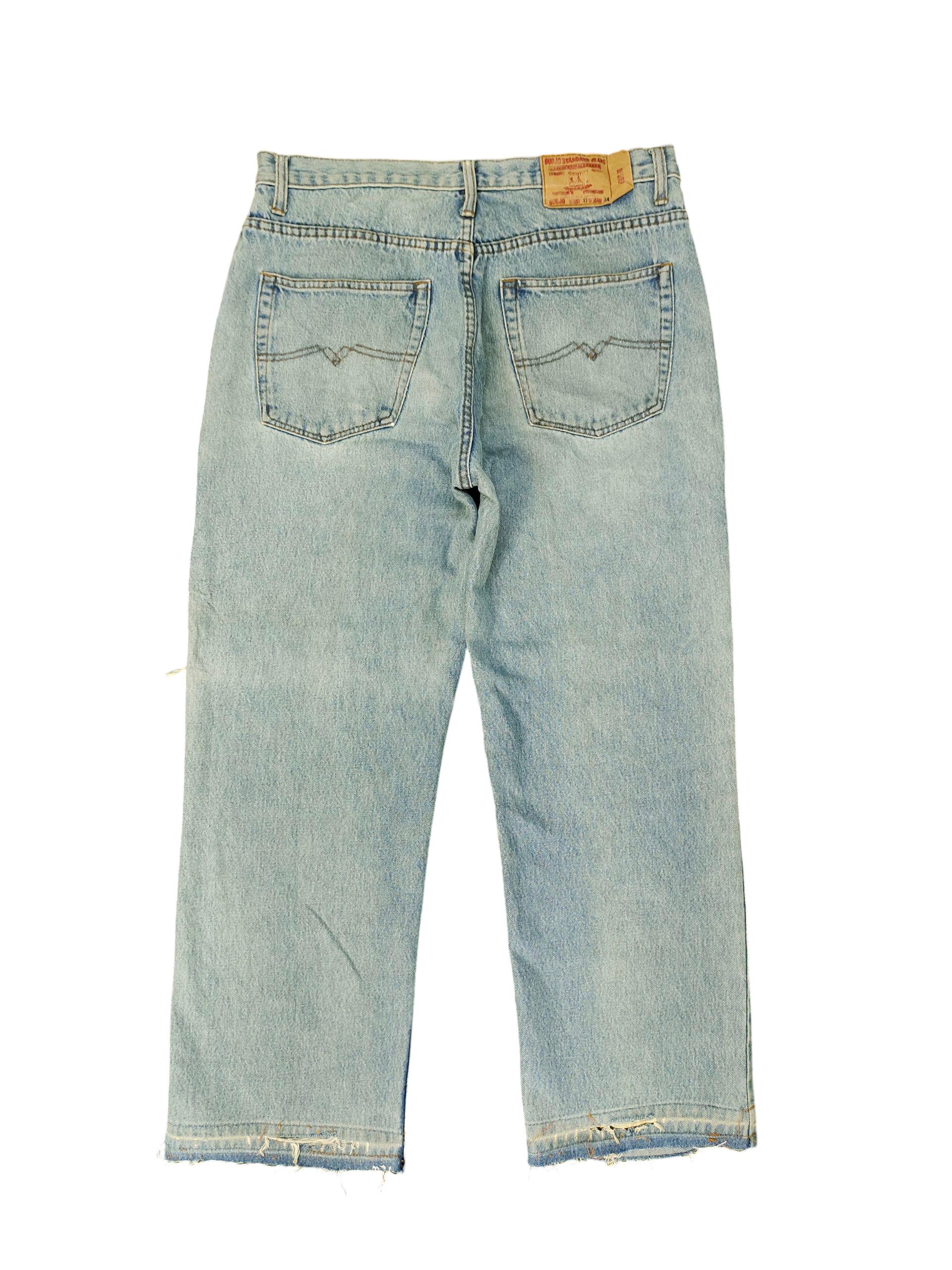 Vintage Bugjo Distressed Denim Jeans - Clawmark Faded - Waist 36