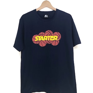Vintage STARTER Black Label Balls Spell Out Shirt Medium size
