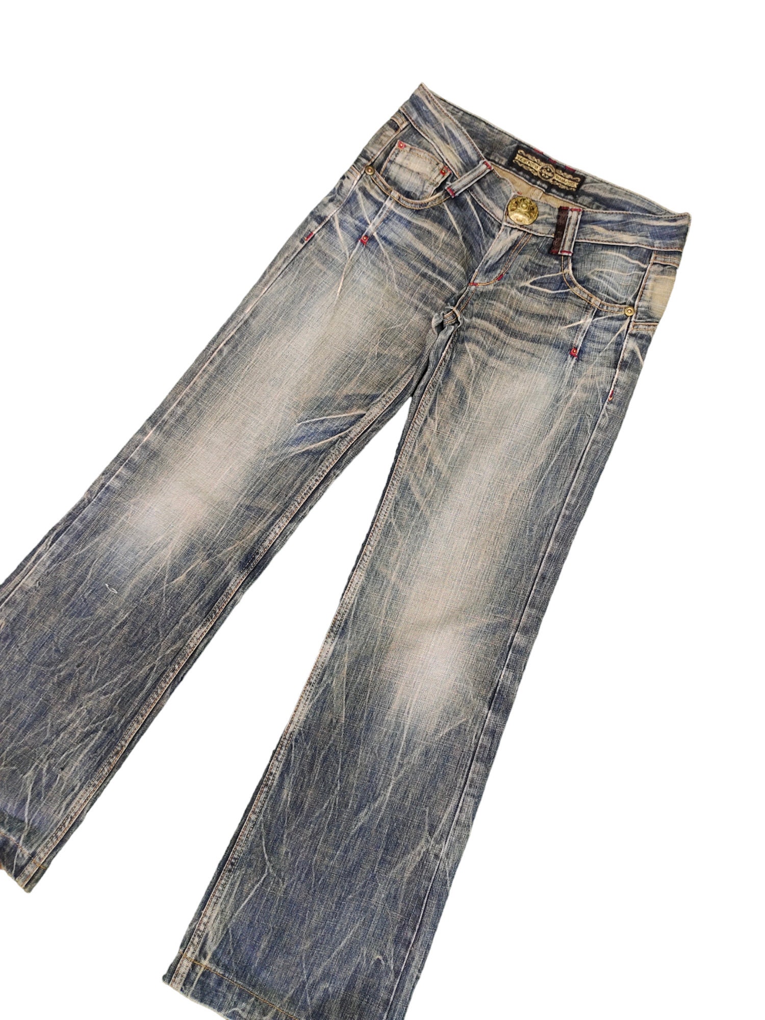 Tornado Art Flare Jeans - Etsy