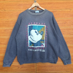 Felpa vintage anni '90 con ritratto di Topolino in California / The Walt Disney Company / Velva Sheen / Maglione girocollo con Topolino / Taglia L