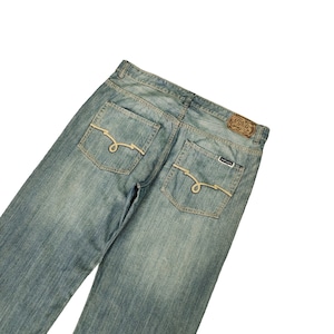 W40x32.5 Baggy Jeans Ecko Unltd Denim Wide Loose Y2k Streetwear Jnco Vintage Hip Hop Rapper Skateboard Ecko Unltd Pelle Pelle Fubu Waist 40