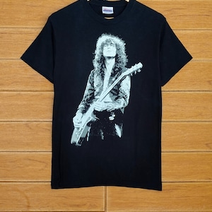 Vintage 00s Jimmy Page Led Zeppelin Band T-Shirt / Zoso / 2005 Myth Gem Ltd / Size S
