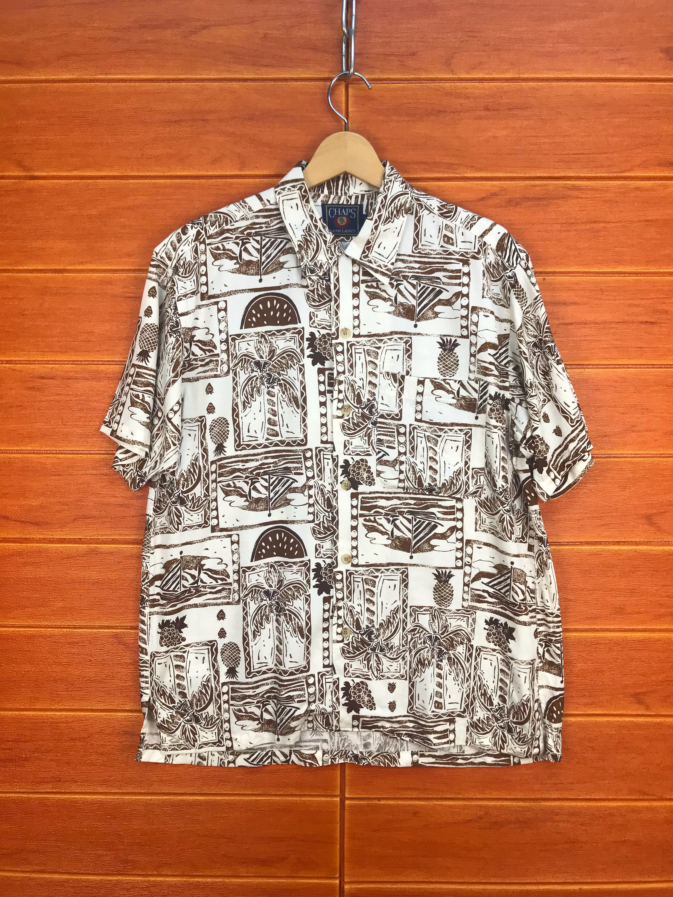 Buy Vintage 90s CHAPS Ralph Lauren Hawaiian Shirt / Aloha Wear