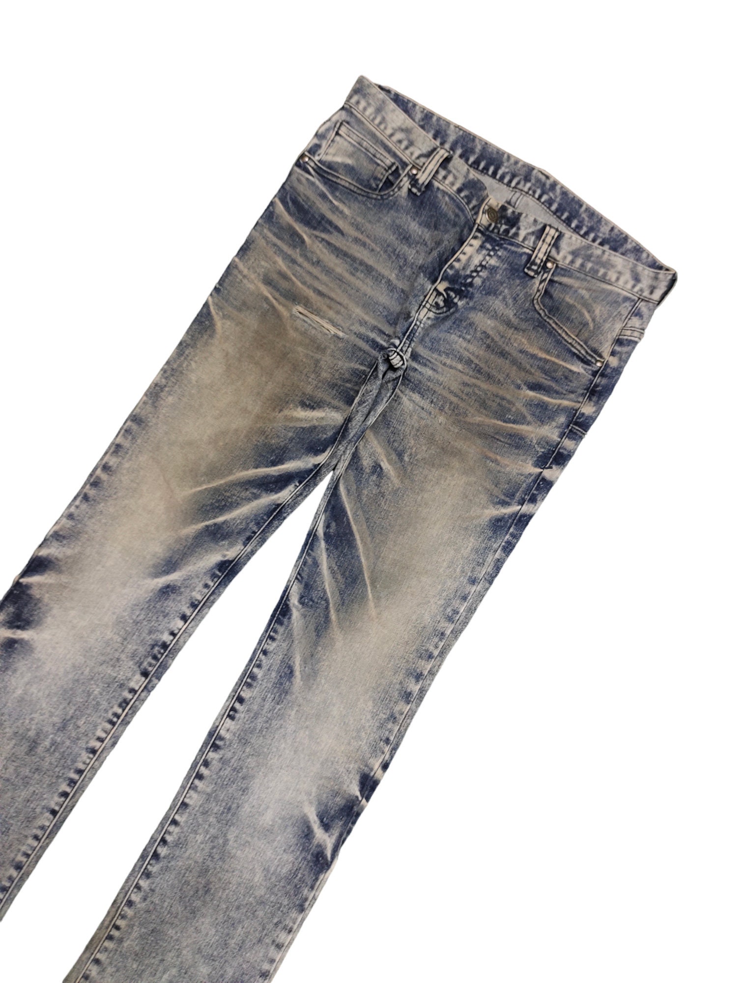 Vintage Tornado Mart Jeans W30: Distressed Clawmark Denim, Made in