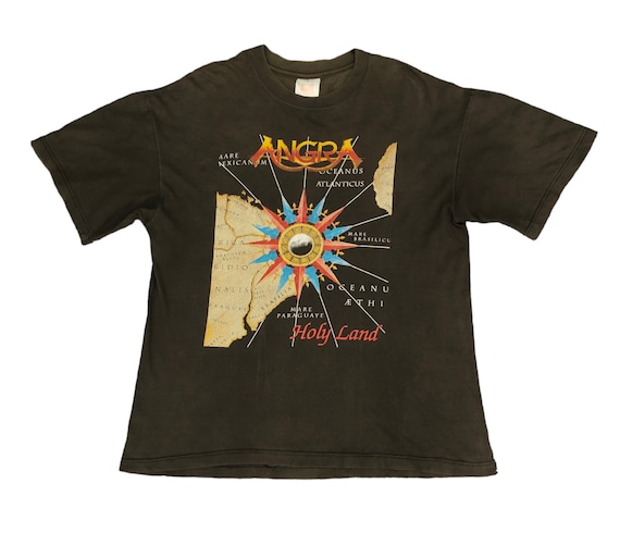 Vintage 90s Angra 'holy Land' Metal Band T-shirt Size L - Etsy