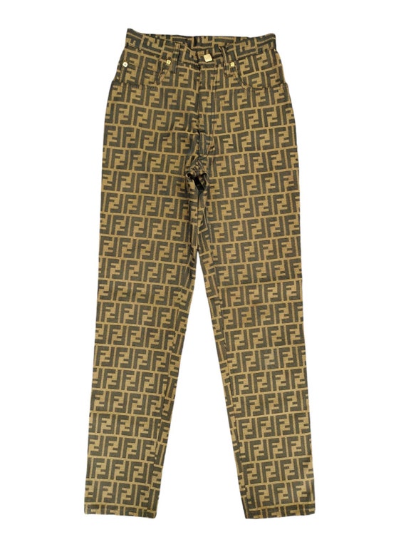 W25x28.5 Vintage Authentic OG Fendi Roma Zucca Denim Jeans W25x28.5 Vintage Authentic OG Fendi Roma Zucca Denim Jeans