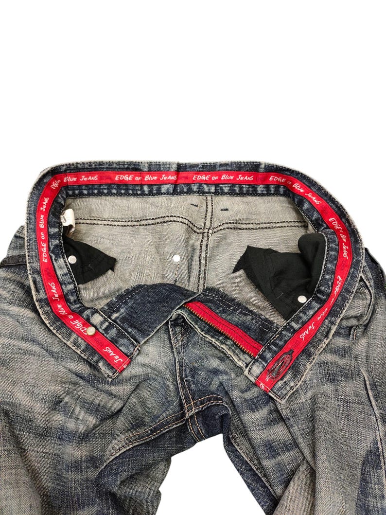 Vintage Edwin Jeans, Clawmark Distress Denim, Made in Japan, Waist 30 image 7