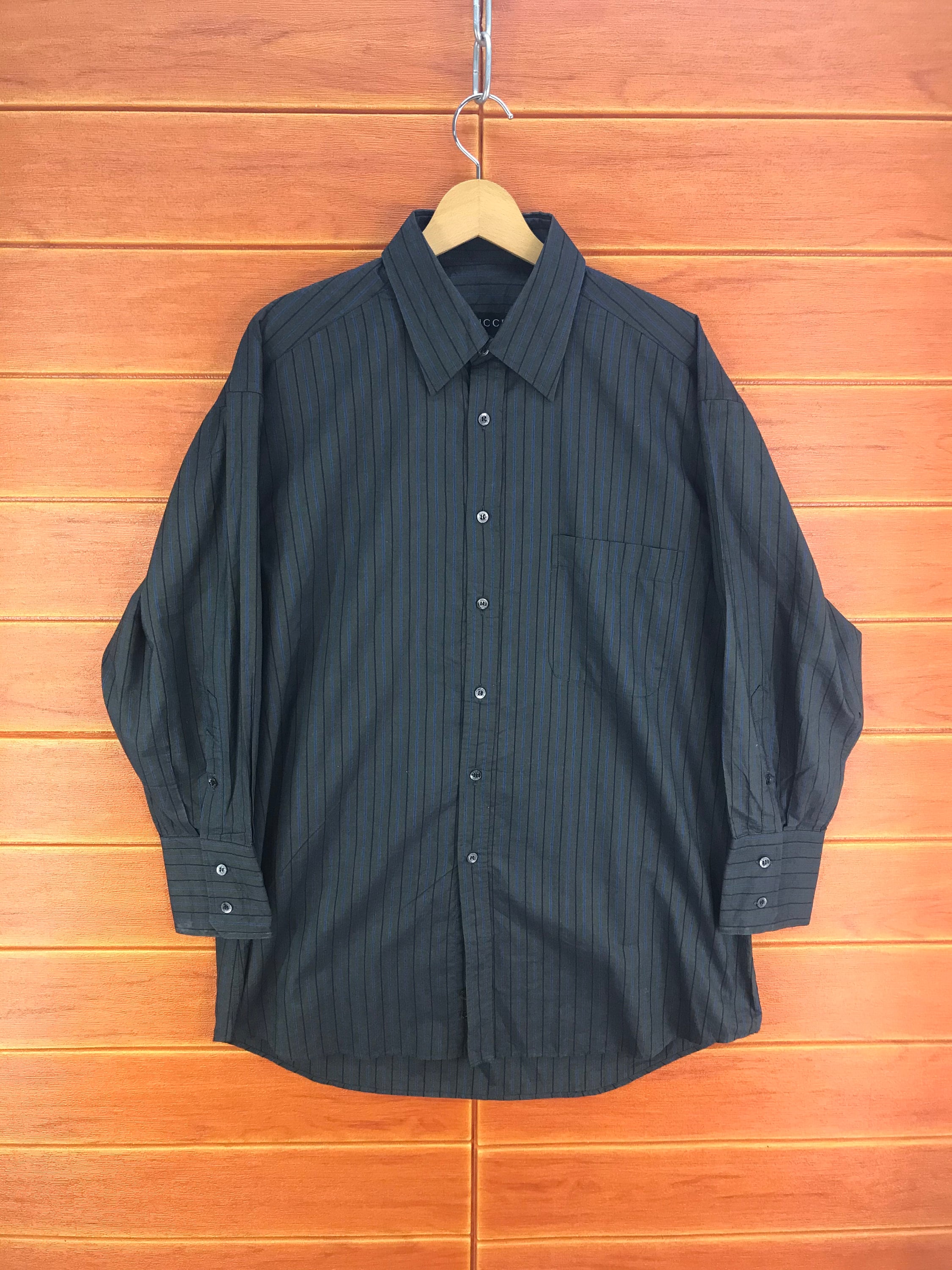 Gucci Pinstripe Button Up Shirt in Light Blue Cotton ref.752632 - Joli  Closet