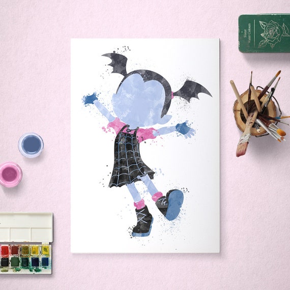 Vampirina, Poster, Watercolour Art, Printable Instant Download Il_570xn