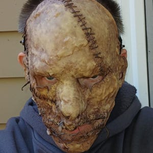 Custom Leatherface Mask Latex Horror Halloween Haunt scary mask image 10
